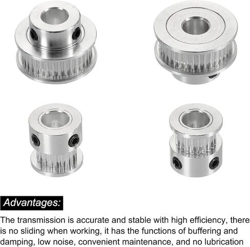 MECCANIXITY Timing Pulley 20&36 Teeth 5mm Bore Synchronous Wheel with Belt and Wrench for 3D Printer, CNC Machine in Kuwait