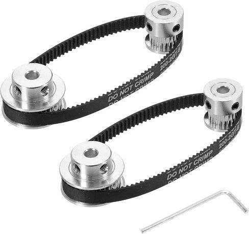 MECCANIXITY Timing Pulley 20&36 Teeth 5mm Bore Synchronous Wheel with Belt and Wrench for 3D Printer, CNC Machine in Kuwait