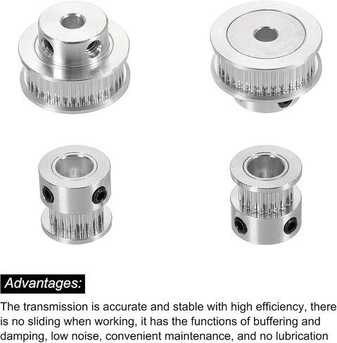 MECCANIXITY Timing Pulley 20&36 Teeth 5mm Bore Synchronous Wheel with Belt and Wrench for 3D Printer, CNC Machine in Kuwait