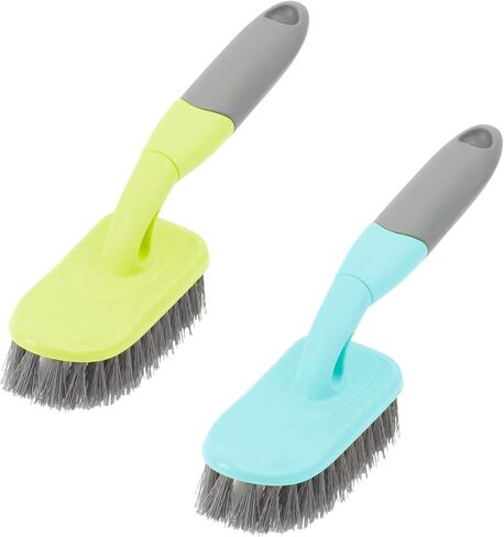 KUFUNG Scrub Brush, Cleaning Shover Scrubber with Ergonomic Handle and Durable Bristles for Bathroom Shower Sink Carpet Floor (9 inch, Blue) in Saudi Arabia