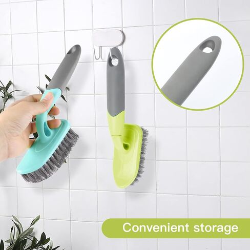 KUFUNG Scrub Brush, Cleaning Shover Scrubber with Ergonomic Handle and Durable Bristles for Bathroom Shower Sink Carpet Floor (9 inch, Blue) in Saudi Arabia