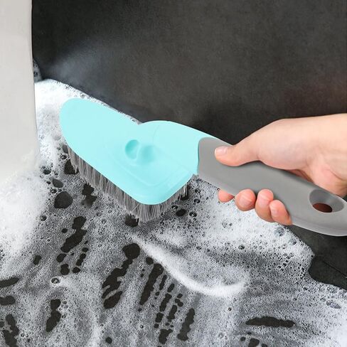 KUFUNG Scrub Brush, Cleaning Shover Scrubber with Ergonomic Handle and Durable Bristles for Bathroom Shower Sink Carpet Floor (9 inch, Blue) in Saudi Arabia