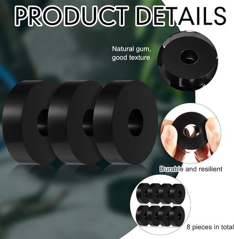 Rubber Isolation Pads Thick Rubber Washers 1.5 Inch OD 0.5 Inch ID 0.4 Inch Thick Mechanical Vibration Damping Pads Anti Vibration Isolation Pads Rubber Isolator Washer(8 Pcs) in Saudi Arabia