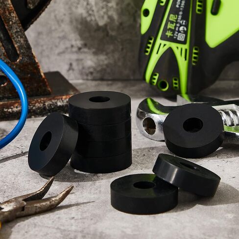 Rubber Isolation Pads Thick Rubber Washers 1.5 Inch OD 0.5 Inch ID 0.4 Inch Thick Mechanical Vibration Damping Pads Anti Vibration Isolation Pads Rubber Isolator Washer(8 Pcs) in Saudi Arabia
