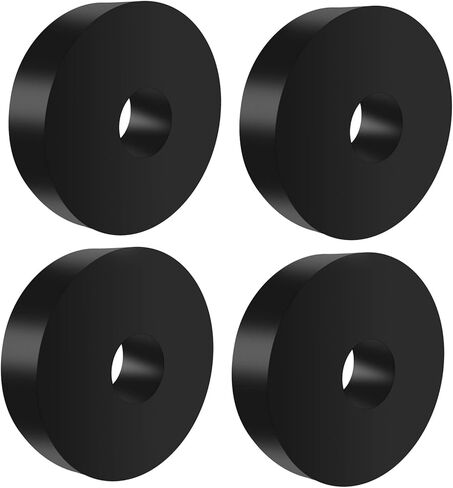 Masmoc 10 Pcs Rubber Isolation Pads Thick Rubber Washers 1.5 Inch OD 0.5 Inch ID 0.4 Inch Thick Mechanical Vibration Damping Pads Anti Vibration Isolation Pads Rubber Isolator Washer (10),Black in Kuwait
