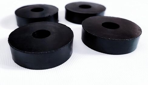 Masmoc 10 Pcs Rubber Isolation Pads Thick Rubber Washers 1.5 Inch OD 0.5 Inch ID 0.4 Inch Thick Mechanical Vibration Damping Pads Anti Vibration Isolation Pads Rubber Isolator Washer (10),Black in Kuwait