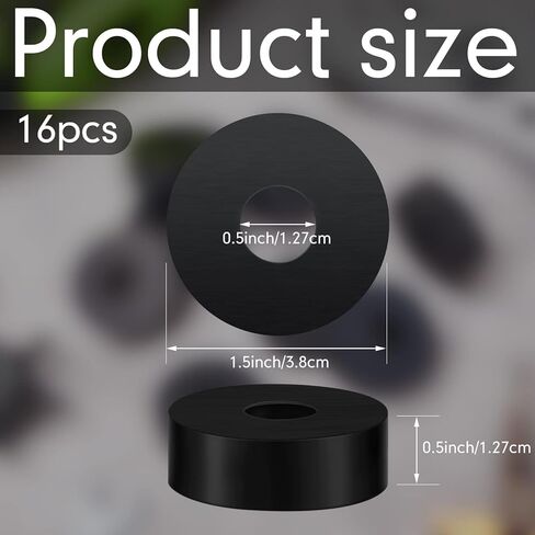 8 Pcs Vibration Isolation Washer Rubber Isolation Pads 1.5 Inch OD 0.5 Inch ID 0.5 Inch Rubber Washers Thick Anti Vibration Pads Rubber Bushings Mechanical Vibration Damping Pads Solid Rubber Isolator in Kuwait