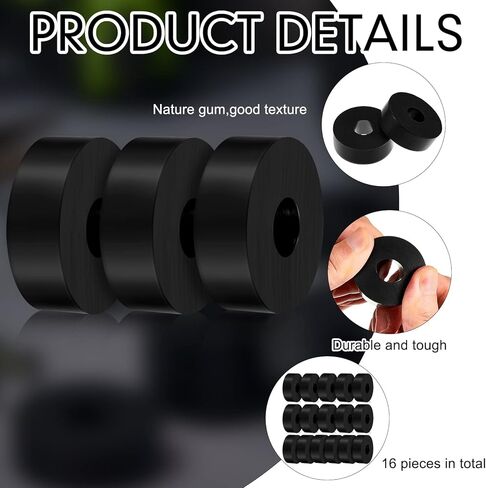 8 Pcs Vibration Isolation Washer Rubber Isolation Pads 1.5 Inch OD 0.5 Inch ID 0.5 Inch Rubber Washers Thick Anti Vibration Pads Rubber Bushings Mechanical Vibration Damping Pads Solid Rubber Isolator in Kuwait