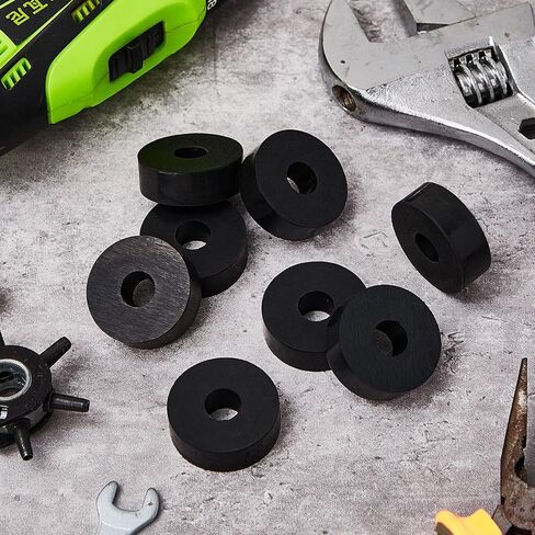 8 Pcs Vibration Isolation Washer Rubber Isolation Pads 1.5 Inch OD 0.5 Inch ID 0.5 Inch Rubber Washers Thick Anti Vibration Pads Rubber Bushings Mechanical Vibration Damping Pads Solid Rubber Isolator in Kuwait