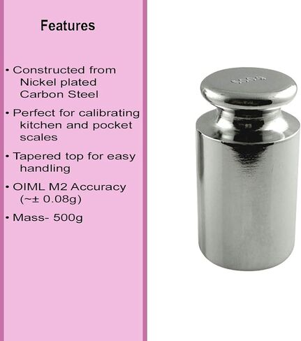 Calibration Weight for AWS Digital Scale, Chrome Plated, Carbon Steel, 500G - (Chrome Finish) - AMERICAN WEIGH SCALES in Saudi Arabia