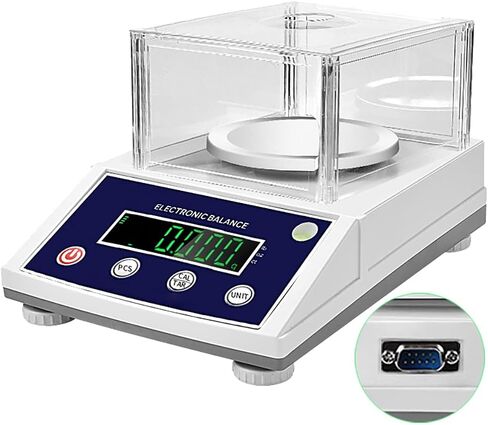 Hochice High Precision Lab Gram Counting Scale Scientific Analytical Laboratory Balance Digital Electronic Scale Jewelry Scales 1000gx0.01g Accurate with RS232 Port in Kuwait