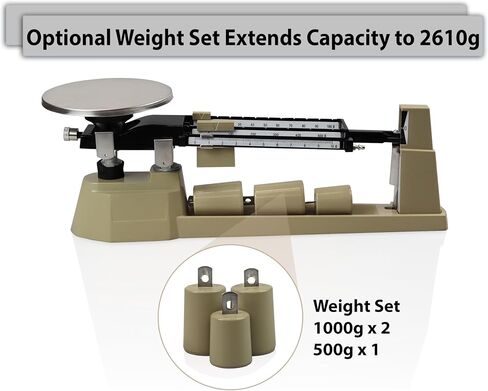 Vision Scientific VB0100-3 ميزان ثلاثي الشعاع مع مجموعة الوزن الفارغة، سعة 2610 جرام in Kuwait