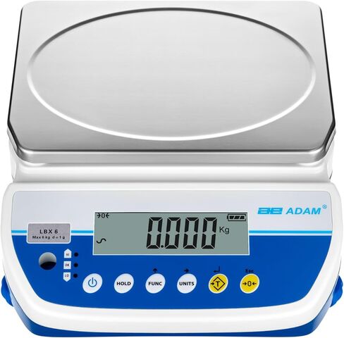 Adam Equipment LBX 6 - موازين الطاولة المدمجة Latitude - السعة: 12 رطل / 6 كجم، إمكانية القراءة: 0.002 رطل / 1 جرام in Kuwait