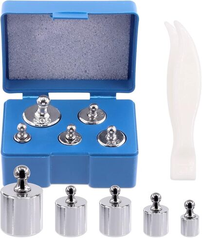 مقياس معايرة دقيق من الكروم الصلب، ميزان إلكتروني للوزن، ميزان مجوهرات، أوزان لمقياس التوازن الرقمي، ميزان المجوهرات، المختبر (مجموعة 100 جرام) in Kuwait