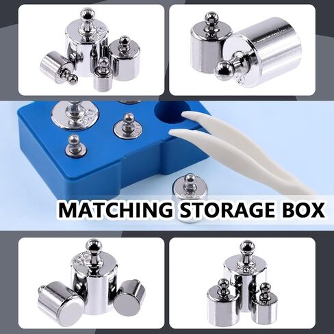 مقياس معايرة دقيق من الكروم الصلب، ميزان إلكتروني للوزن، ميزان مجوهرات، أوزان لمقياس التوازن الرقمي، ميزان المجوهرات، المختبر (مجموعة 100 جرام) in Kuwait