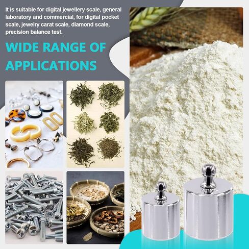 مقياس معايرة دقيق من الكروم الصلب، ميزان إلكتروني للوزن، ميزان مجوهرات، أوزان لمقياس التوازن الرقمي، ميزان المجوهرات، المختبر (مجموعة 100 جرام) in Kuwait