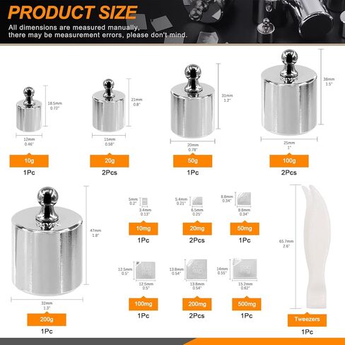 Precision Calibration Weight Set for Digital Balance Scale, Jewellery Scale (100g Set (Gram)) in Saudi Arabia