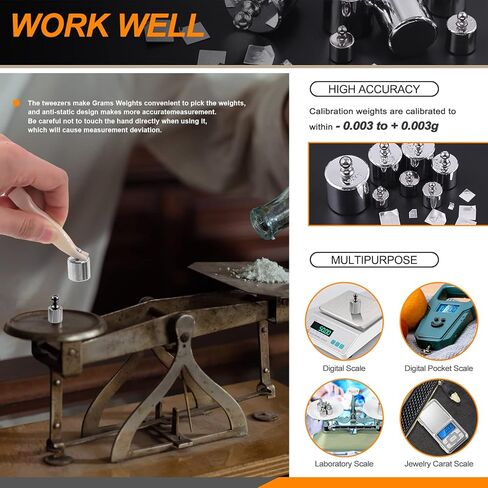 Precision Calibration Weight Set for Digital Balance Scale, Jewellery Scale (100g Set (Gram)) in Saudi Arabia