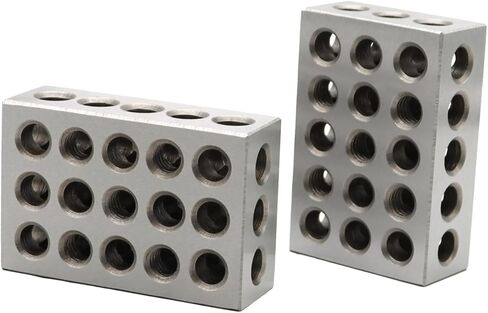 2 قطعة 2-4-6 كتل 23 فتحة زوج متطابق فائق الدقة 0.0002 بوصة ميكانيكي 246 (2 بوصة × 4 بوصة × 6 بوصة-23 فتحة) in Kuwait