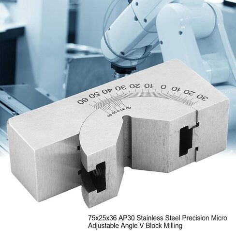 زاوية V كتلة طحن الفولاذ المقاوم للصدأ الدقة مايكرو قابل للتعديل زاوية V كتلة، قياس الدقة مايكرو الطحن كتل زاوية الإعداد مع وجع in Kuwait