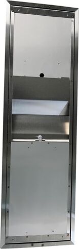 BOBRICK 3979 ClassicSeries موزع مناشف أوتوماتيكي قابل للتحويل من الفولاذ المقاوم للصدأ، موزع مناشف عالمي مزود بإضاءة LED بديهية ووعاء نفايات سعة 12 جالونًا in Kuwait