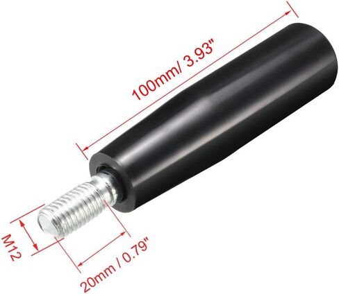 uxcell Revolving Handwheel Machinery Black Handle M8 Male Threaded Stem for Milling Machine Lathe in Saudi Arabia
