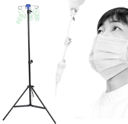 القطب الرابع، حامل حقيبة التنقيط المحمولة عن طريق الوريد حامل القطب القابل للطي للعناية المنزلية بالعيادة، حامل القطب الوريدي المحمول القابل للطي، سبائك الألومنيوم، للمستشفيات والعيادات والكراسي المتحركة والأسرة in Kuwait