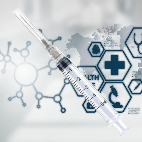 100 Pack Disposable 3ml/cc Lab Syringes with 23Ga 1 Inch Needle Luer Lock, Individually Sealed Packed in Saudi Arabia