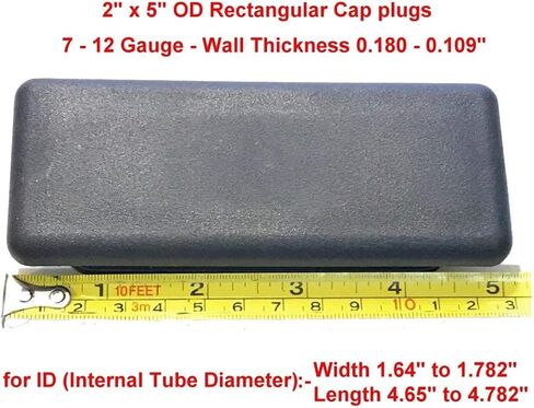 SBDs (عبوة من 10) سدادات ذات غطاء مستطيل مقاس 5 × 2 بوصة (125 × 50 مم) 7-12Ga | حجم الثقب (ID) L 4.64 بوصة - 4.78 بوصة عرض 1.64 بوصة - 1.78 بوصة | إدراجات التشطيب بعد المبارزة in Saudi Arabia