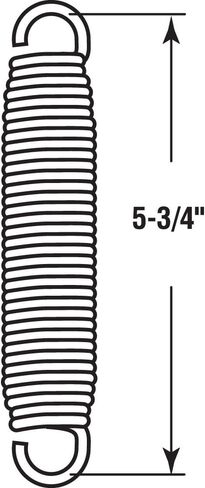 Prime-Line SP 9625 زنبرك تمديد، هيكل زنبركي من الفولاذ، لمسة نهائية مطلية بالنيكل، 0.120 GA × 1-1/16 بوصة. × 5-1/2 بوصة، حلقة واحدة مفتوحة (عبوة واحدة) in Saudi Arabia