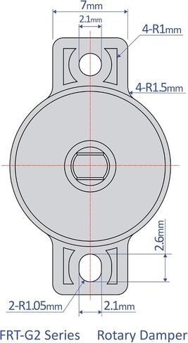 Bansbach Easylift FRT-G2-450 Rotary Dampers/Standard, 24 mm x 15 mm x 6.6 mm in Saudi Arabia
