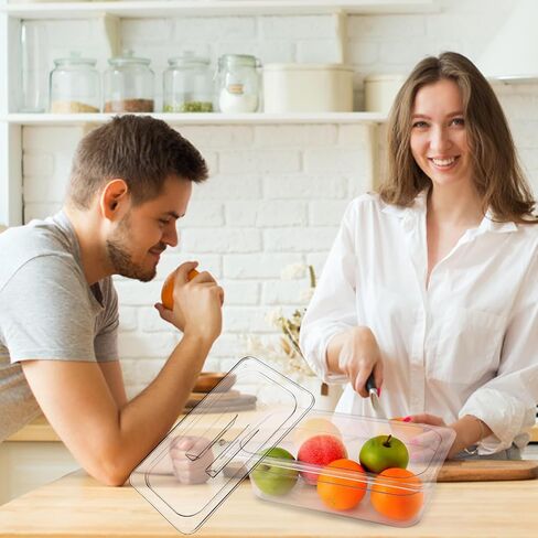 8 عبوات من أغطية أوعية الطعام بحجم 1/3 مع مقبض عالمي من البولي كربونات غطاء وعاء الفندق الشفاف يغطي حاويات تخزين الطعام لمطعم الفندق التجاري in Saudi Arabia