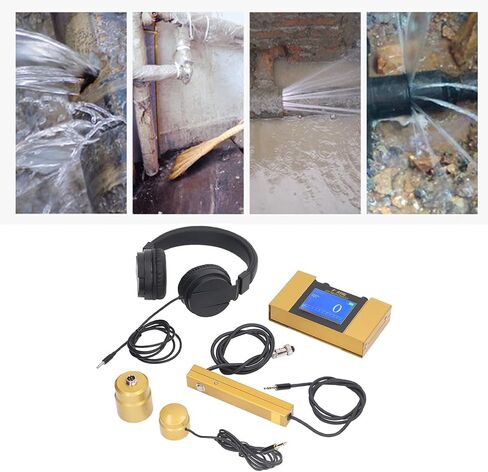 Water Leak Detector, Underground Water Pipe Leakage Monitor with Digital Display & Earphone & Carrying Case for Water Leakage Detection Construction Pipelines (US Plug) in Saudi Arabia
