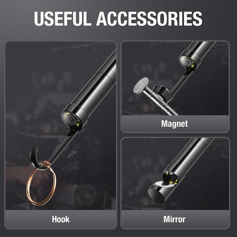 50FT Sewer Camera for iPhone, Teslong USB C Drain Plumbing Snake Borescope Inspection Camera with 8 LED Lights, 50 ft Flexible Waterproof Endoscope Fiber Optic Scope Cam for iOS Android Phone iPad in Saudi Arabia