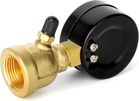 MEANLIN MEASURE 0-30Psi Forged Brass Air Test Pressure gauges, 3/4" FNPT Connection, 2" Double Graduated, Bell Shape Body Assembly, -3-2-3% Accuracy in Saudi Arabia