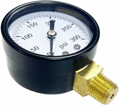 مقياس الضغط من 0 إلى 300 رطل لكل بوصة مربعة من النحاس 1/4 بوصة تركيب سفلي لخيط NPT ذكر، متعدد الوظائف، مقياس ضاغط الهواء in Kuwait