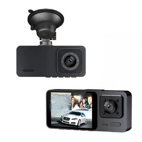 Dash Camera Front and Inside Dash Cam for Car Security 1080P Video Recorder with Audio Plug and Play, WDR, Night Vision, G-Sensor Auto Lock, 2 Inch Screen Vehicle Security in Kuwait