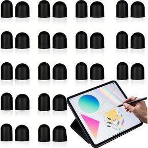30pcs نصائح مطاطية لأقلام القلم ، 0.2 بوصة (5 مم) و 0.28 بوصة (7 مم) من NIBs لقلم الشاشة اللمس ، حساسية عالية ودقة ، لا خدوش ، نهايات القلم العالمي in Kuwait