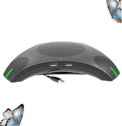 Popetpop اللاسلكي الميكروفون متعدد الاتجاهات USB الاجتماعية اجتماع المتحدث انخفاض ضوضاء حساسية عالية صغيرة in Saudi Arabia