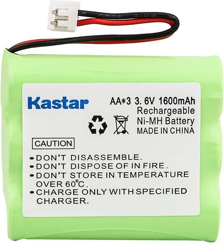 KASTAR 1-Pack AAX3 3.6V 1600MAH EH NI-MH بطارية قابلة لإعادة الشحن لـ Motorola ، Shack Radio Shack و Sanyo Series Cordless (تحقق من نموذج هاتفك اللاسلكي) لأسفل) in Saudi Arabia