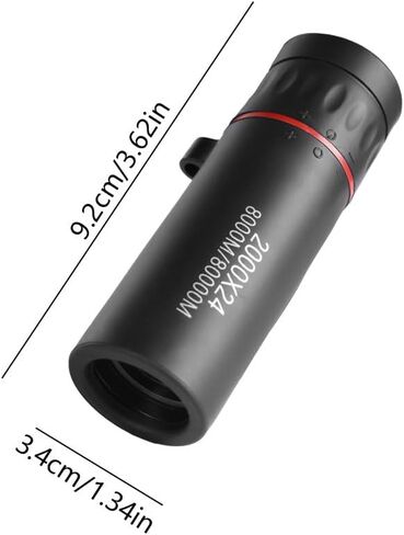 8X20 Monocular Telescope, Adjustable Focus & Portable Design for Outdoor Travel/Camping/Hunting in Saudi Arabia