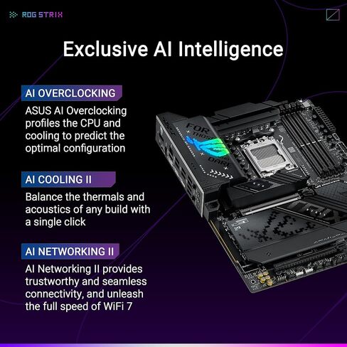 ASUS ROG STRIX X870-F GAMING WIFI AMD X870 AM5 DDR5 8000 DP HDMI 2xUSB4 4x M2 USB3.2 WiFi 7 + BT AURA RGB 5Gbit LAN ATX 16+2+2 Power Stages, Dual USB4, 4xM.2 slot, PCIe 5.0 Mother card in Saudi Arabia