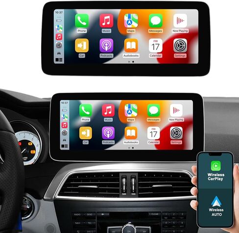 12.3'' Android 14 Car Radio Wireless Carplay Touchscreen for Mercedes Benz C Class W204 S204 2011-2014 NTG4.5 System Car Stereo, Support Wirless Android Auto, Navigation,Camera in Kuwait