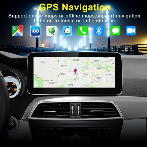 12.3'' Android 14 Car Radio Wireless Carplay Touchscreen for Mercedes Benz C Class W204 S204 2011-2014 NTG4.5 System Car Stereo, Support Wirless Android Auto, Navigation,Camera in Kuwait