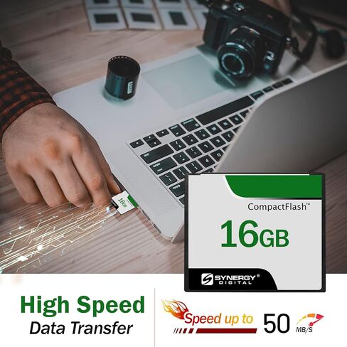 Synergy Digital 16GB Compact Flash Memory Cards, Compatible with Canon Powershot Pro90 is Digital Camera - 50MB/s - Pack of 10 in Saudi Arabia