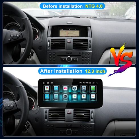 12.3 '' Android 14 Car Radio Wireless Carplay Touchnens for Mercedes Benz C Class W204 S204 2011-2014 NTG4.5 System Car Stereo ، دعم Android Auto ، التنقل ، الكاميرا in Saudi Arabia