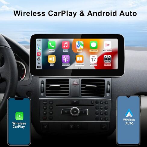 12.3'' Android 14 Car Radio Wireless Carplay Touchscreen for Mercedes Benz C Class W204 S204 2011-2014 NTG4.5 System Car Stereo, Support Wirless Android Auto, Navigation,Camera in Kuwait
