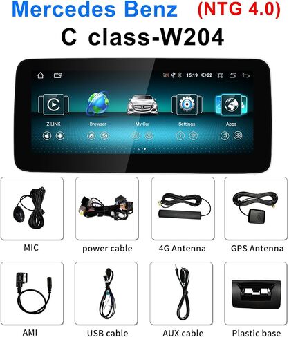 12.3 '' Android 14 Car Radio Wireless Carplay Touchnens for Mercedes Benz C Class W204 S204 2011-2014 NTG4.5 System Car Stereo ، دعم Android Auto ، التنقل ، الكاميرا in Saudi Arabia