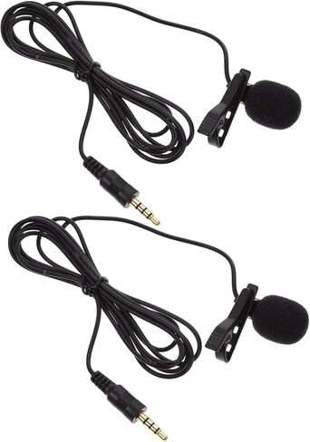 LIFKOME 2Pcs Lavalier Microphone for Phone Laptop Compact Clip Recording Mic Noise Reduction for Live Streaming Interviews for Creators Vloggers in Saudi Arabia
