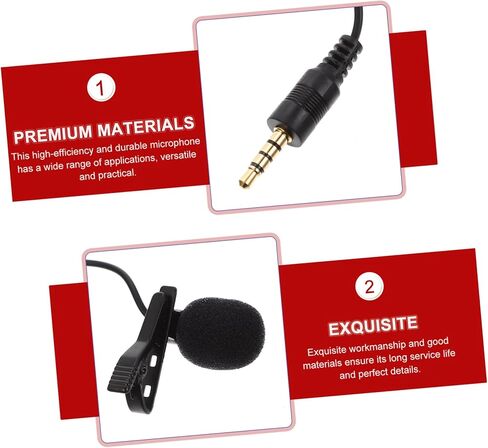 LIFKOME 2Pcs Lavalier Microphone for Phone Laptop Compact Clip Recording Mic Noise Reduction for Live Streaming Interviews for Creators Vloggers in Saudi Arabia